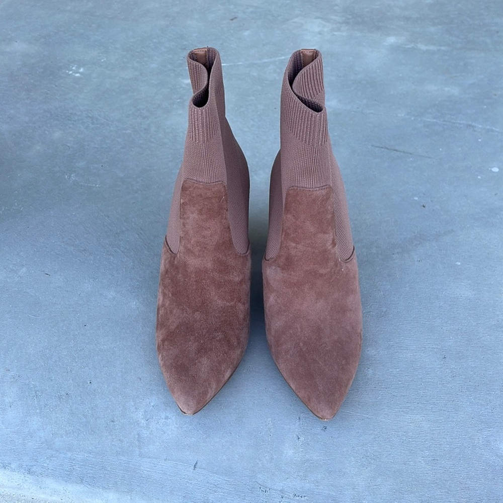 Steve Madden Remy Suede Block Heel Sock Boot